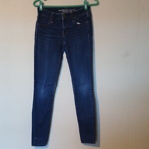 American Eagle Outfitters Women's Dark Blue Jegging Jeans Size 0